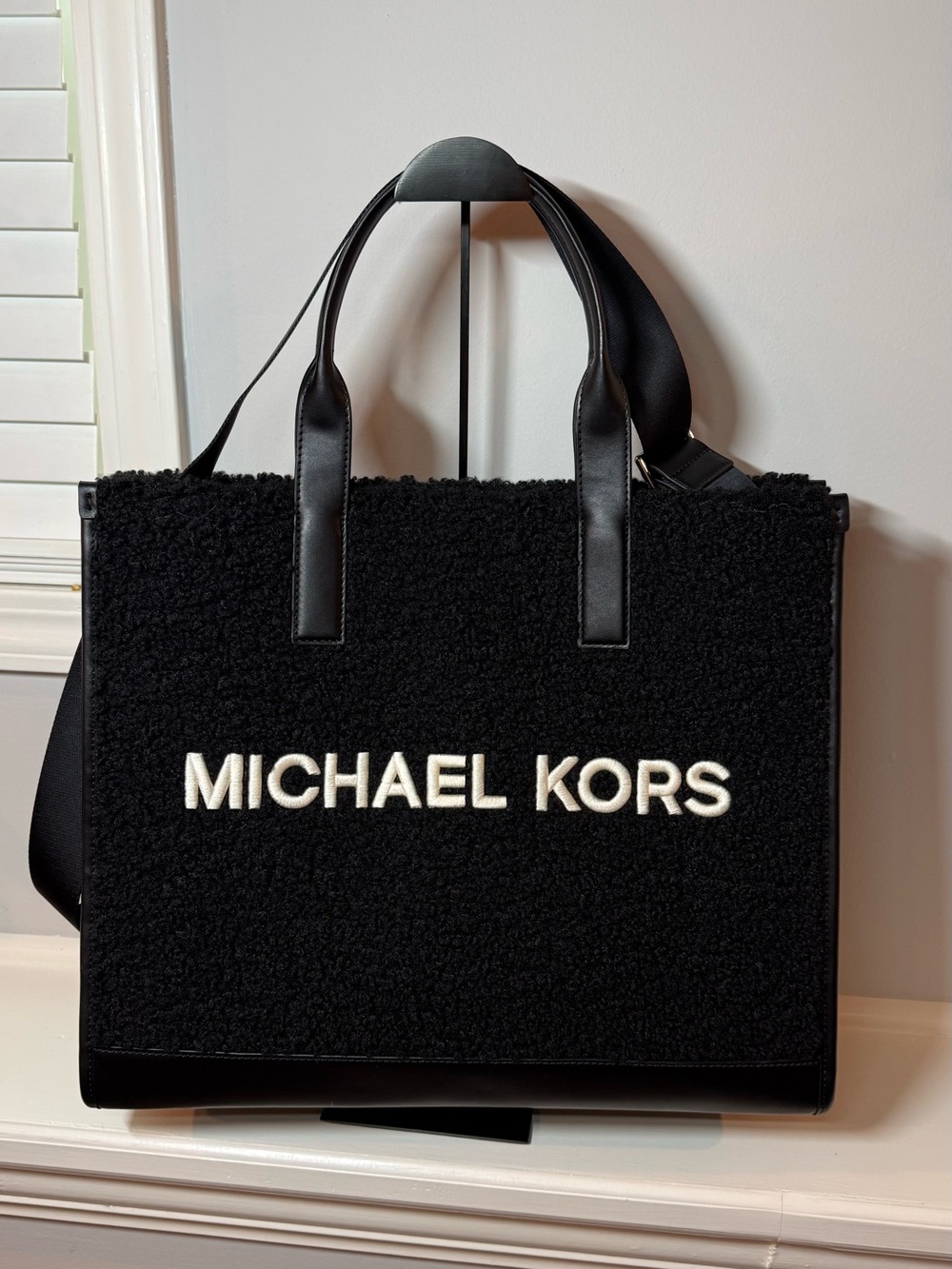 Michael Kors Cooper Medium Sherpa Convertible Tote Bag